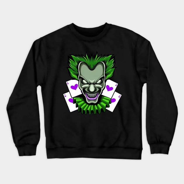 Evil Clown Crewneck Sweatshirt by Jenex